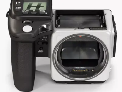 Hasselblad H5X Body DSLR camera Low-poly 3D model