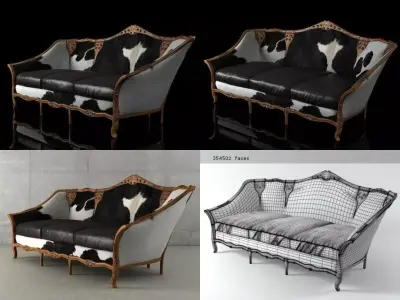 Spanish sofa 3D model
