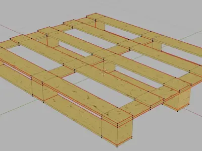 wooden pallet Free 3D model