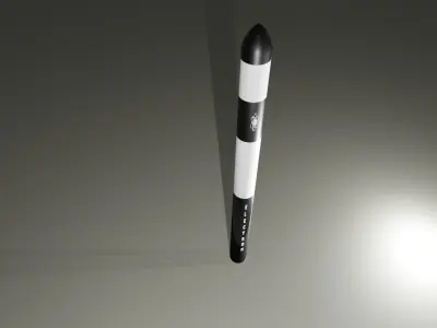 Electron Rocket Low-poly 3D model