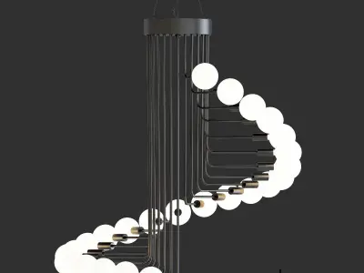 Modern Loft Industrial Chandelier Light 3D model