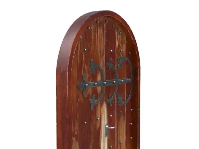 Castle Door 03 Low Poly Realistic Low-poly 3D model