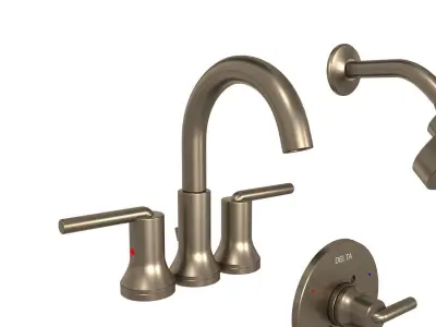 Delta faucet tap fixture tub shower  3D model