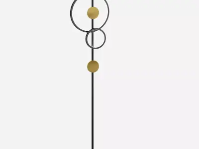 halgerd floor lamp with circles 3D model