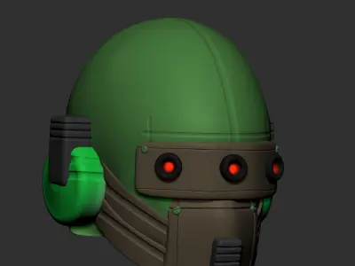 helmet high poly sculpt 3d printable ver 7 3D model 3D model 160