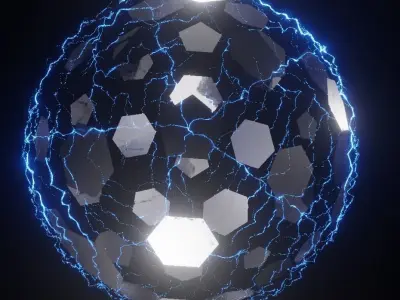 Lightning ball 3D model