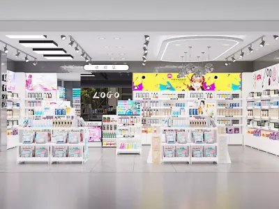 Makeup store 3D model 3D model