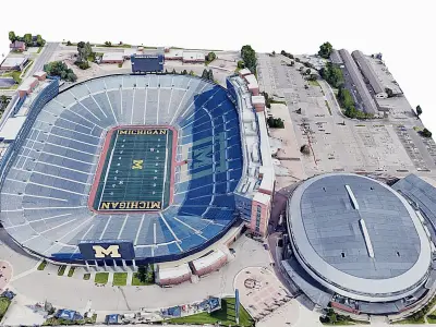 Michigan Stadium Low-poly 3D model