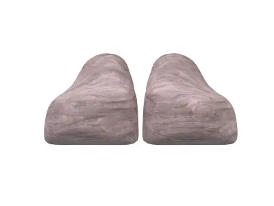 Wood Shoe v1 002 Low-poly 3D model