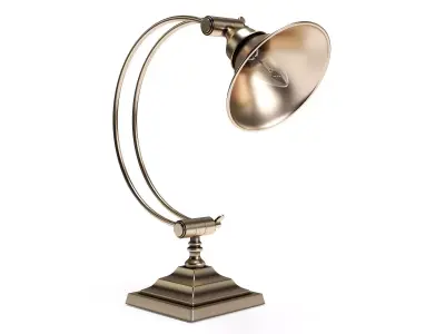 Antique Brass Metal Task Table Lamp 3D model