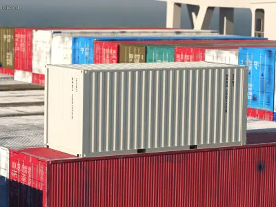  20 ft ISO Container White 