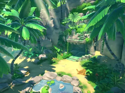 FANTASTIC - Lost Jungle Low-poly 3D model