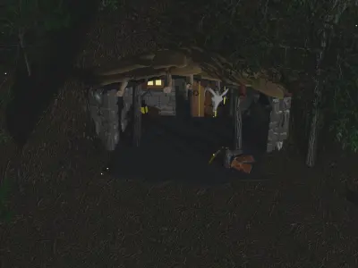 Hunted dugout 3D model