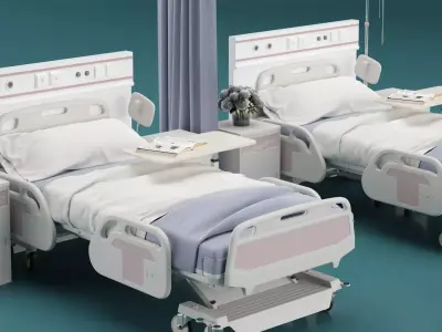 Modern Hospital Bed 3D model