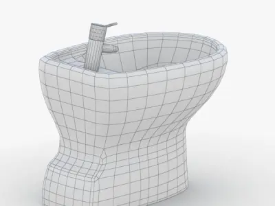 1557 - Toilet Low-poly 3D model