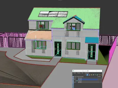 Lumion 11 Exterior Scene Modern Houses 02 3D model