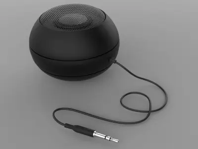 Speaker 3d model with light Low-poly 3D model