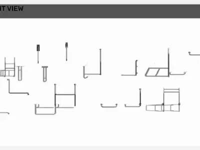 Handrails - Pack of revit families 3D model