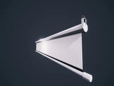 Projector Screen ClassRoom HDRP Low-poly 3D model