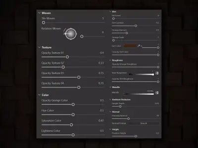 Woven Bamboo - Vol 02 - Sbsar - Maps Texture