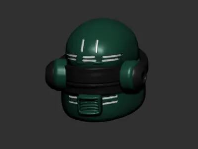 helmet high poly sculpt 3d printable ver 7 3D model 3D model 128