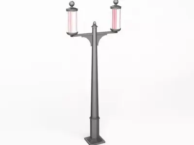Double Street Light 3D model purchase