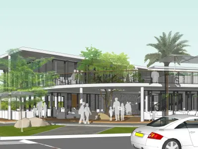 BEACH FRONT RESTAURANT SKP ver2015 3D model