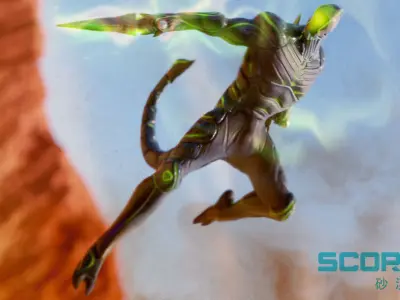 Low Poly - Cyborg Zodiac Theme - Scorpio Low-poly 3D model