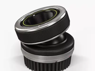 Lensbaby Composer Double Glass 50mm lens Low-poly 3D model