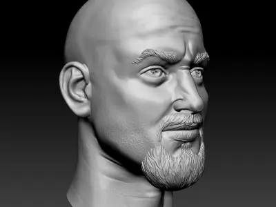 Male head sculpt human scifi fantasy 3d anatomy man  3D model