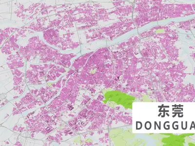 Donguan City urban planning maquett  building Terrain  3D model