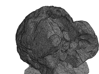 Rough Meteorite Fragment 3D Model Low-poly 3D model