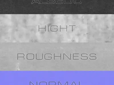 Asphalt 03 PBR Low-poly 3D model