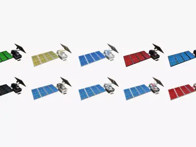 10 Satellite J Collection - SciFi Space Design 3D Model Pack