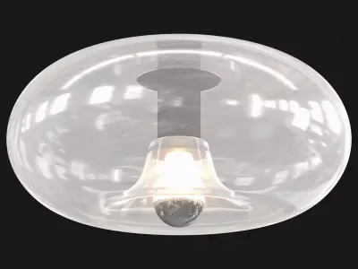 Round Glass Flush Mount 3D model