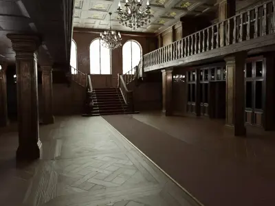 Ballroom Low-poly 3D model
