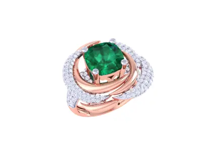 Women Ring  Render 3dm STL OBJ FBX Details 3D print model 415