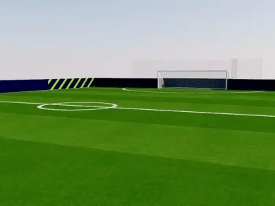 5 A side field-pitch - Football Freestyle Low-poly 3D model
