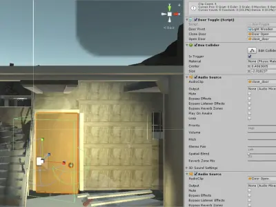 A Simple Door Set Low-poly 3D model