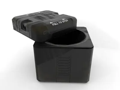 Sci-fi low poly container Low-poly 3D model