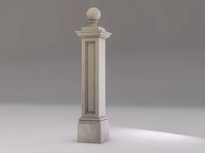 classic fence PIERS FOR GATES 3D model