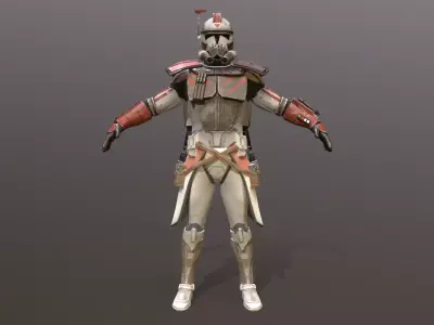 Arc Clone Trooper Low-poly 3D model
