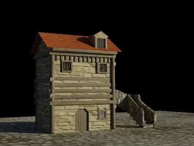 House Old Medieval Free 3D model