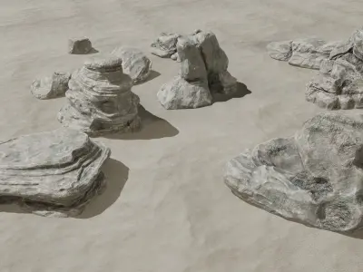 Stone pack Low-poly 3D model