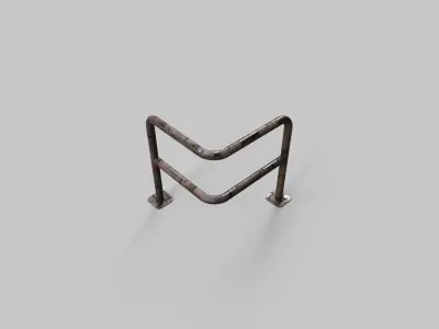 Barrier V2 - 003 Low-poly 3D model