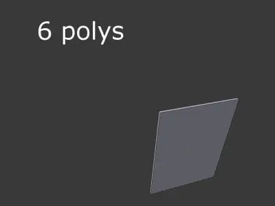 low poly door metal Low-poly 3D model