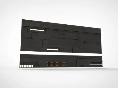 sci-fi wall architect interior kitbash 3 3D print model