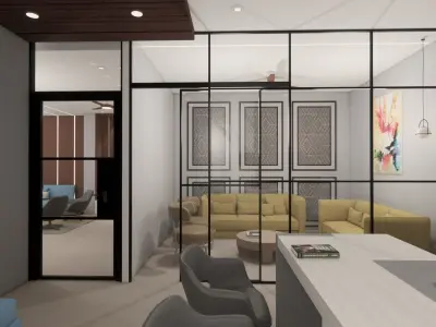 Office interior 3d model  3D print model