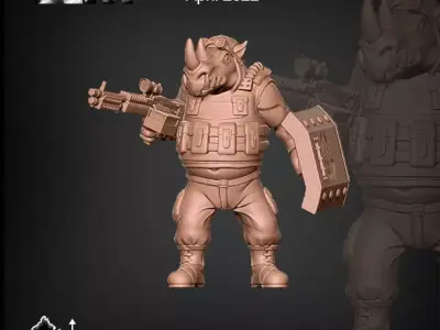Captain Rhino 3D print model