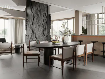 villa 3D model for Corona render  3D model